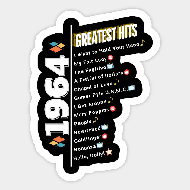 1964 Time Capsule Era - Front & Back - Retro Pop Culture Sticker by OTL Spotlight